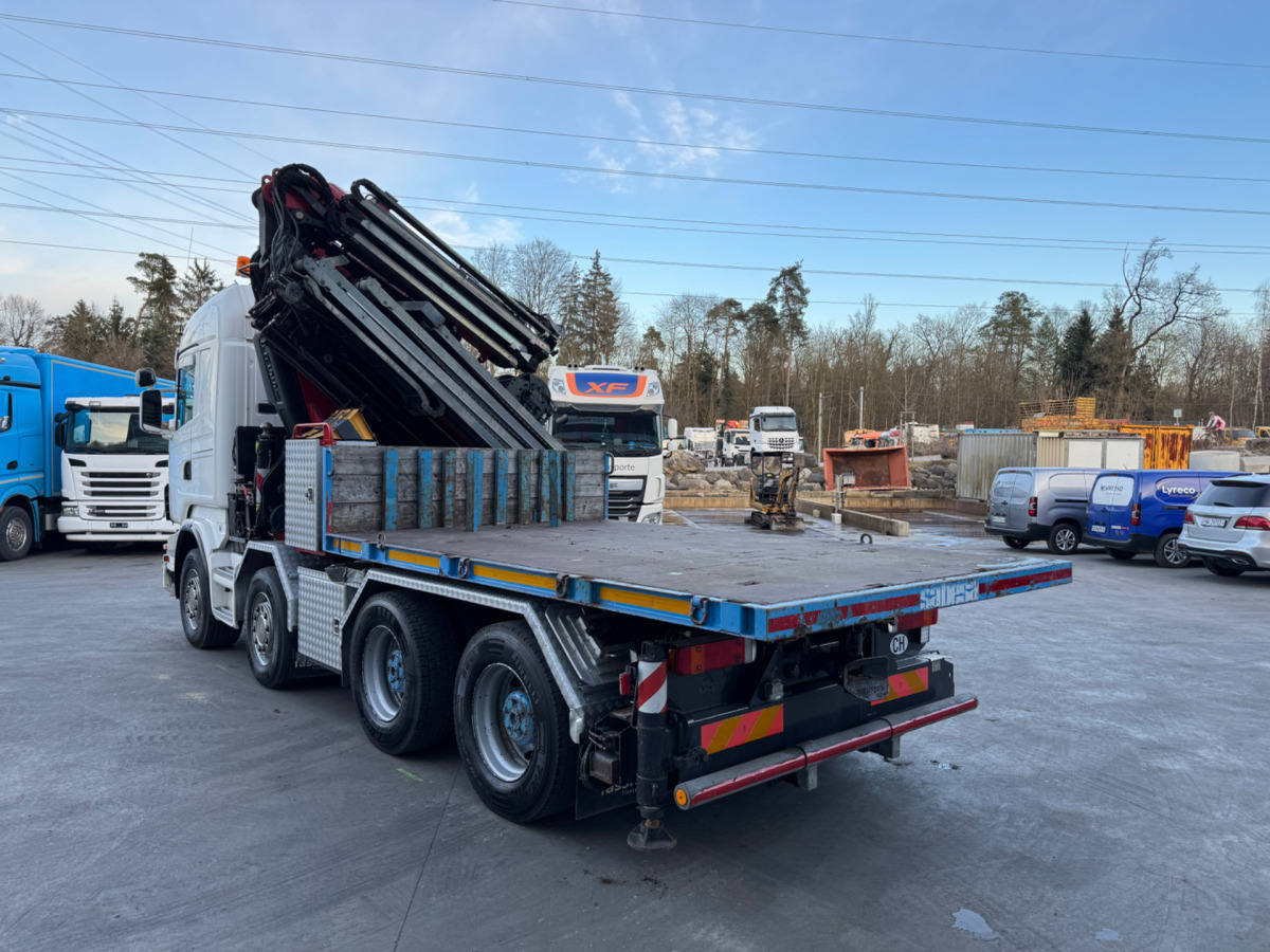 Crane truck SCANIA R480 8x4 Fassi 660 SZM/Pritsche: picture 15