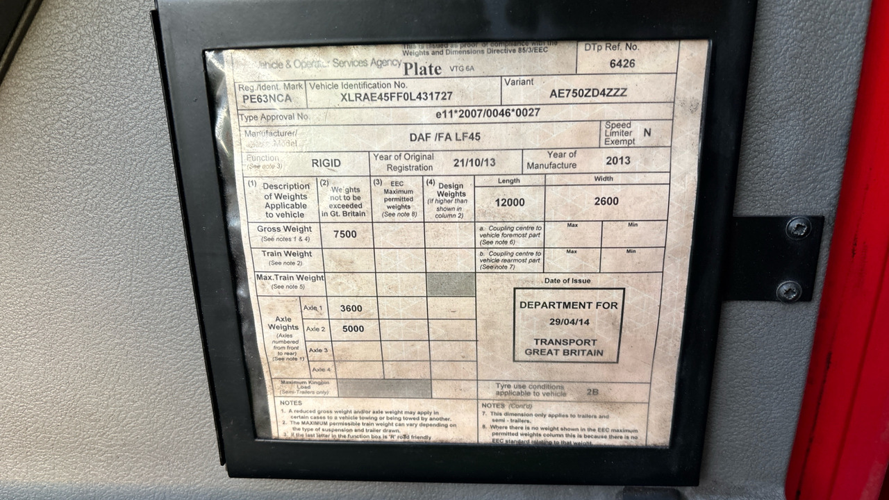 Box truck Daf LF 45.140: picture 11