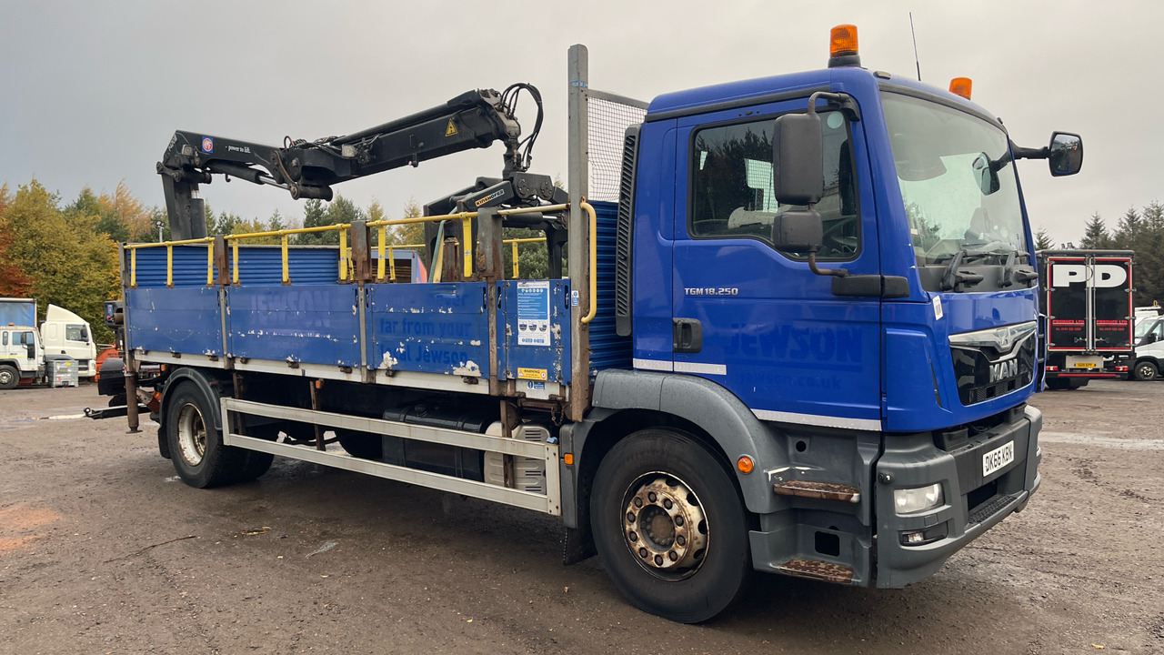 Man TGM 18.250 - Dropside/ Flatbed truck, Crane truck: picture 1 Man TGM 18.250 - Dropside/ Flatbed truck, Crane truck: picture 1