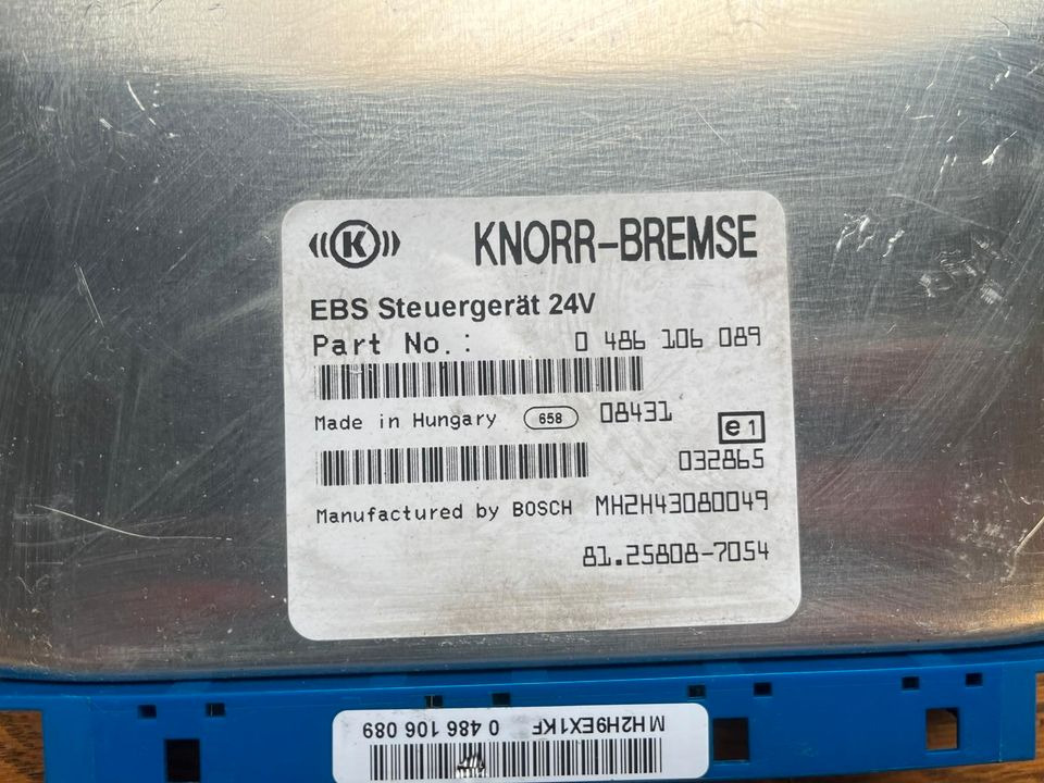MAN KNORR-BREMSE EBS Steuergerät 81.25808-7054 - ECU for Truck: picture 2 MAN KNORR-BREMSE EBS Steuergerät 81.25808-7054 - ECU for Truck: picture 2