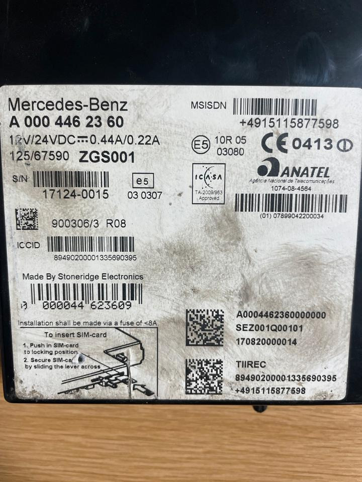 Mercedes-Benz Actros Tachograph FLEETBOARD A0004462360 - Tachograph for Truck: picture 3 Mercedes-Benz Actros Tachograph FLEETBOARD A0004462360 - Tachograph for Truck: picture 3