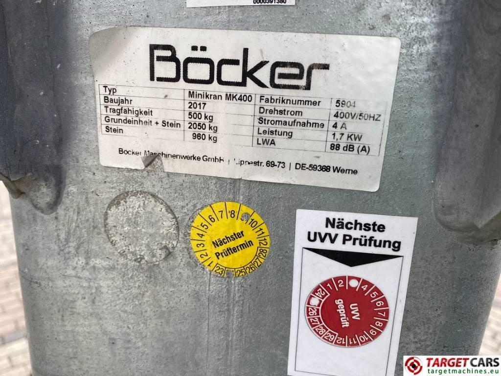 Tower crane Böcker Boecker MK400 Mini Crane 600cm 400KG: picture 11