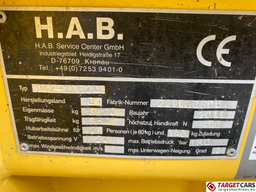 Scissor lift HAB S142-12E2WD Electric Scissor Work Lift 1420cm: picture 10