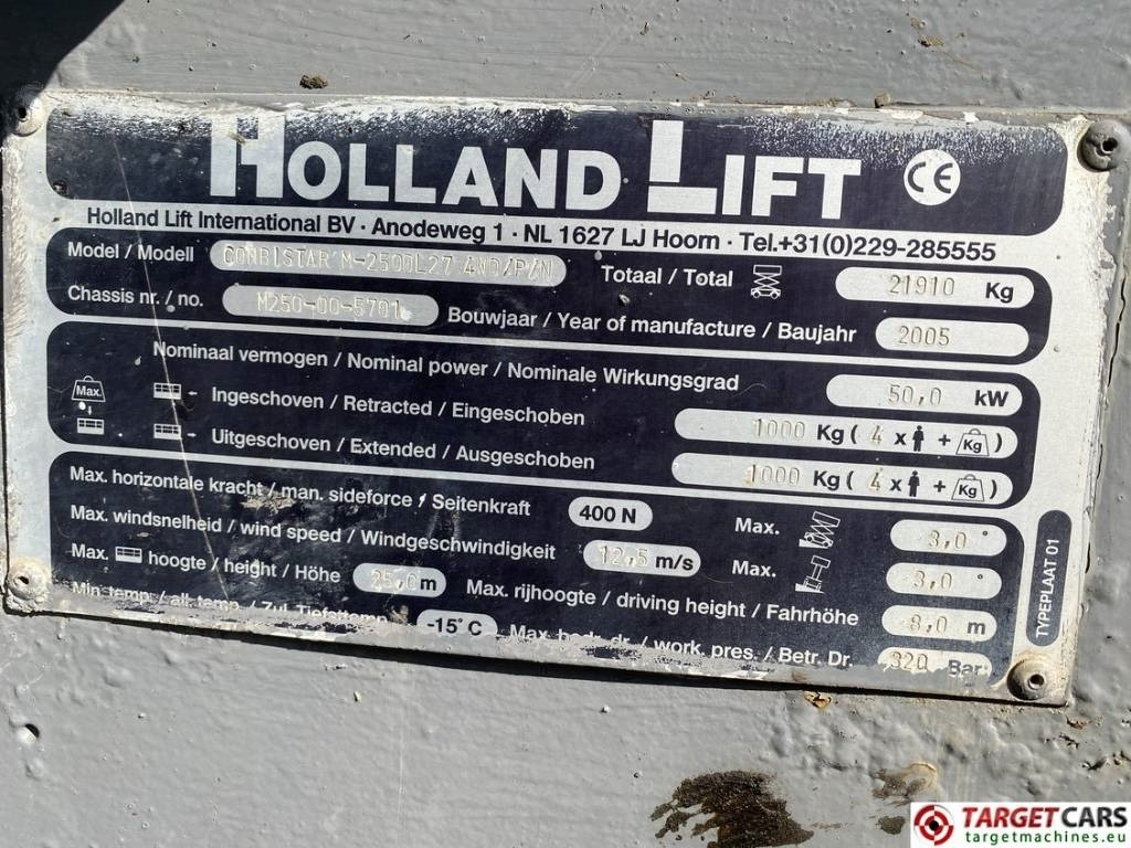 Scissor lift Holland Lift Combistar M-250DL27 diesel scissor worklift 27.20M: picture 9