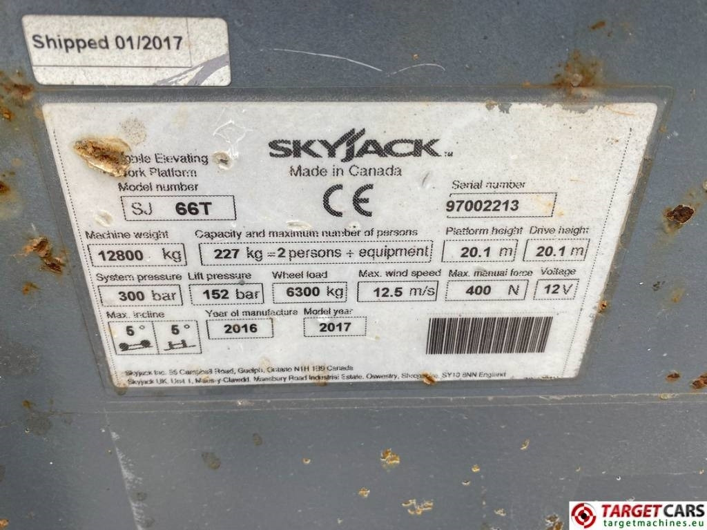 Telescopic boom SkyJack SJ66T Telescopic 4x4 Diesel Boom Work LIft 2212cm: picture 9