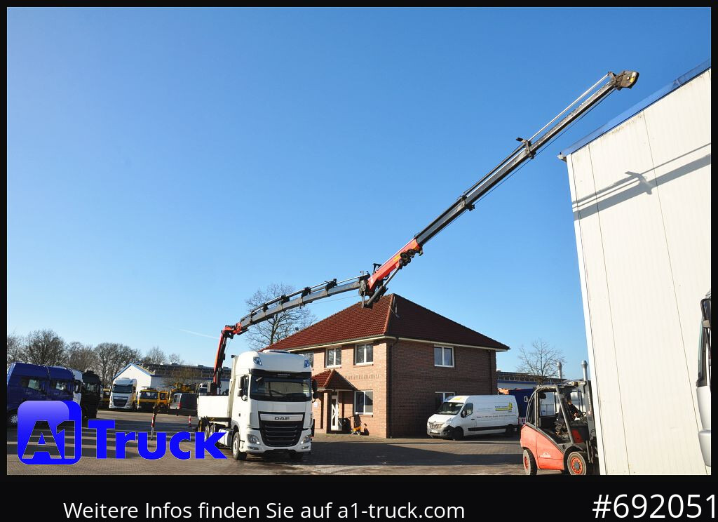 Dropside/ Flatbed truck, Crane truck DAF XF 510 SSC PK 34.002, Jib Seilwinde Funk: picture 8