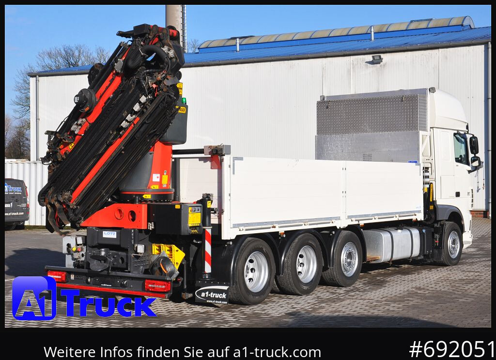 Dropside/ Flatbed truck, Crane truck DAF XF 510 SSC PK 34.002, Jib Seilwinde Funk: picture 9