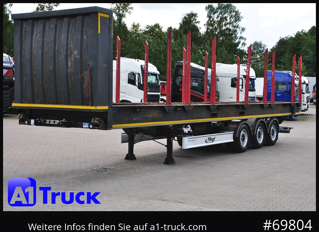 Timber semi-trailer FLIEGL SDS01, Langholz, Containeraufbau, Liftachse,: picture 13