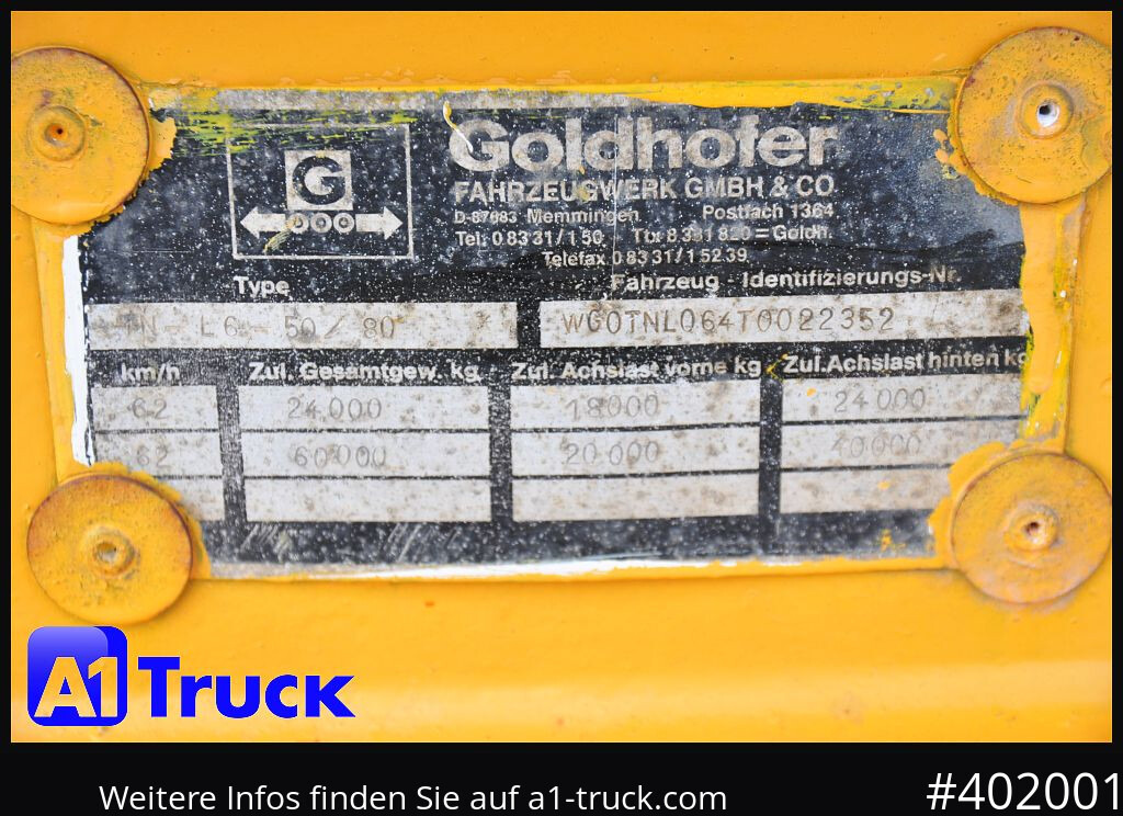 GOLDHOFER 6achs Plattform, Ballast, 60to., Schwerlast, - Dropside/ Flatbed trailer: picture 4 GOLDHOFER 6achs Plattform, Ballast, 60to., Schwerlast, - Dropside/ Flatbed trailer: picture 4