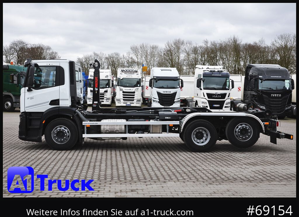 New Hook lift truck IVECO X-Way AD280X42, HIAB Multilift, Lenk- Liftachse,: picture 12