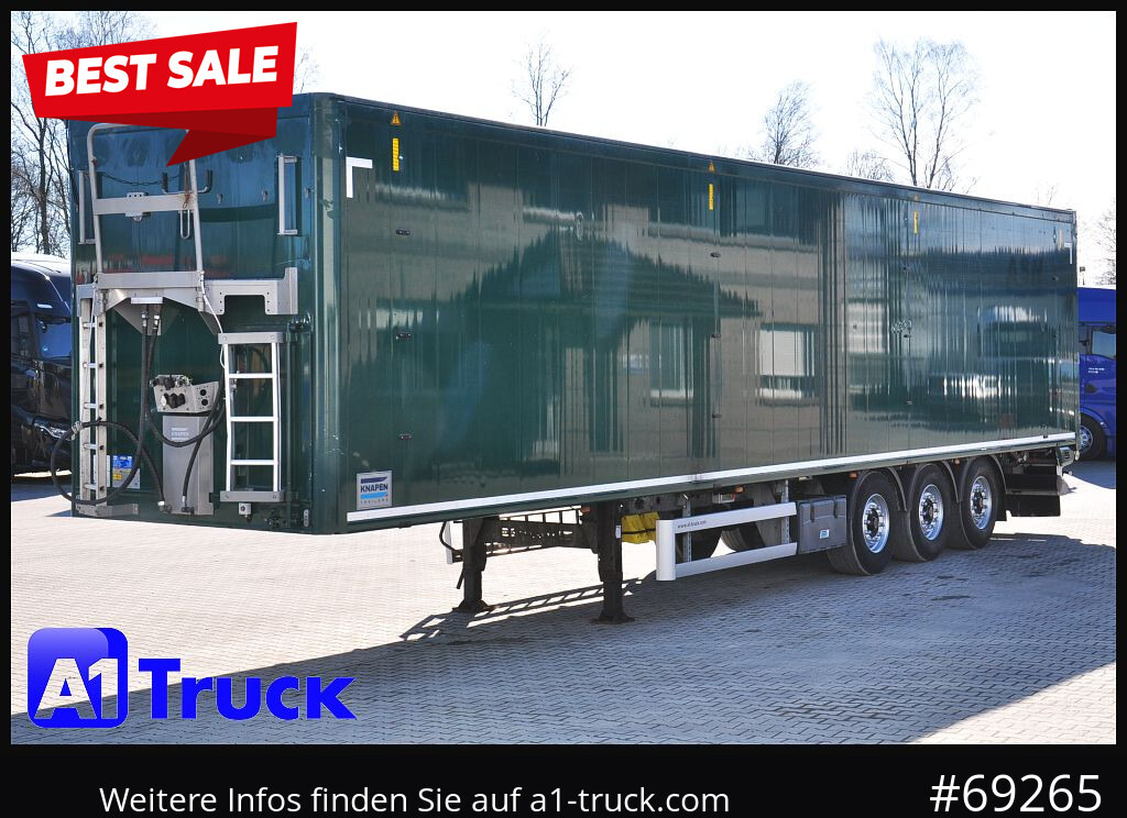 KNAPEN K100, Lenkachse Funk,Lift, ca. 90m³ - Walking floor semi-trailer: picture 1 KNAPEN K100, Lenkachse Funk,Lift, ca. 90m³ - Walking floor semi-trailer: picture 1