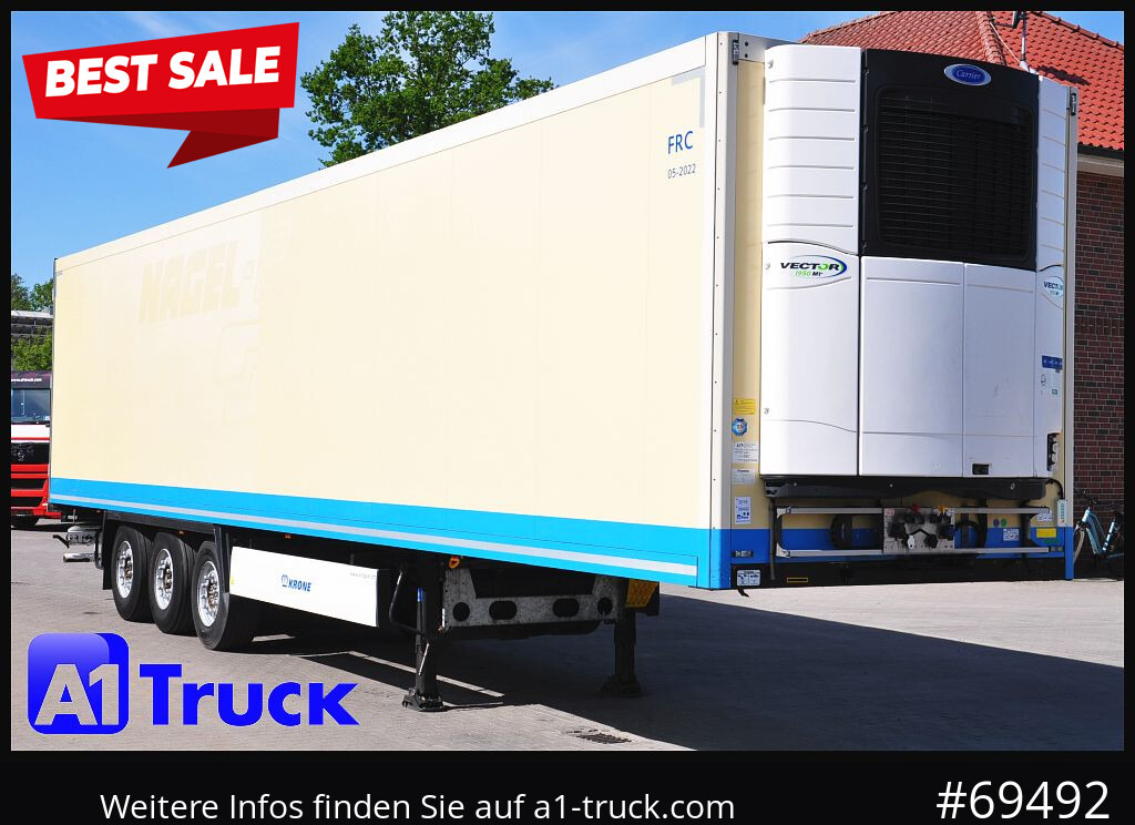 KRONE SDR 27 Carrier 1950, Multitemp., 5213 Dieselstunden - Refrigerator semi-trailer: picture 1 KRONE SDR 27 Carrier 1950, Multitemp., 5213 Dieselstunden - Refrigerator semi-trailer: picture 1