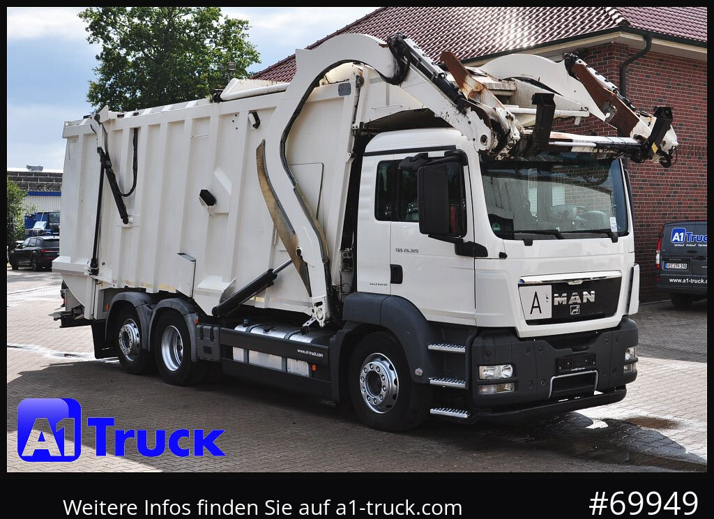 MAN TGS 26.320, Faun 533 Frontlader, Überkopflader Müllwagen, - Garbage truck: picture 1 MAN TGS 26.320, Faun 533 Frontlader, Überkopflader Müllwagen, - Garbage truck: picture 1