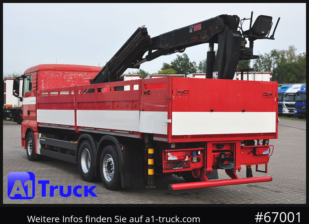 Crane truck, Dropside/ Flatbed truck MAN TGX 26.400, Hiab Kran, Lenk-Liftachse,: picture 9