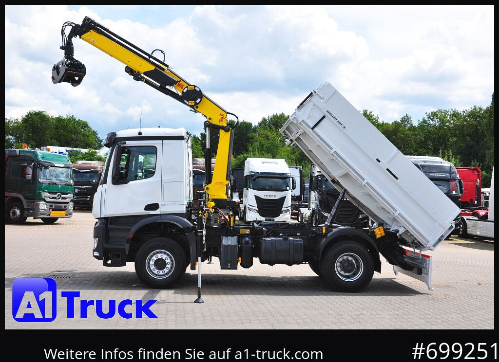MERCEDES-BENZ Arocs 1840, Kipper + Kran,Funk Navi, - Crane truck, Tipper: picture 2 MERCEDES-BENZ Arocs 1840, Kipper + Kran,Funk Navi, - Crane truck, Tipper: picture 2