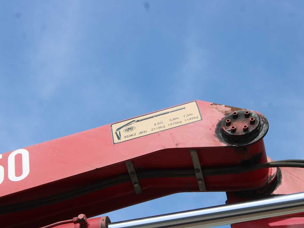 Dropside/ Flatbed truck, Crane truck DAF CF 240, CRANE HMF 953 K2, PNEU 80%: picture 11