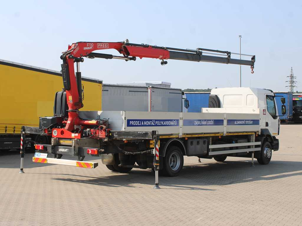Renault D 250, EURO 6, SIDE, HYDRAULIC ARM FASSI F110 - Dropside/ Flatbed truck, Crane truck: picture 4 Renault D 250, EURO 6, SIDE, HYDRAULIC ARM FASSI F110 - Dropside/ Flatbed truck, Crane truck: picture 4