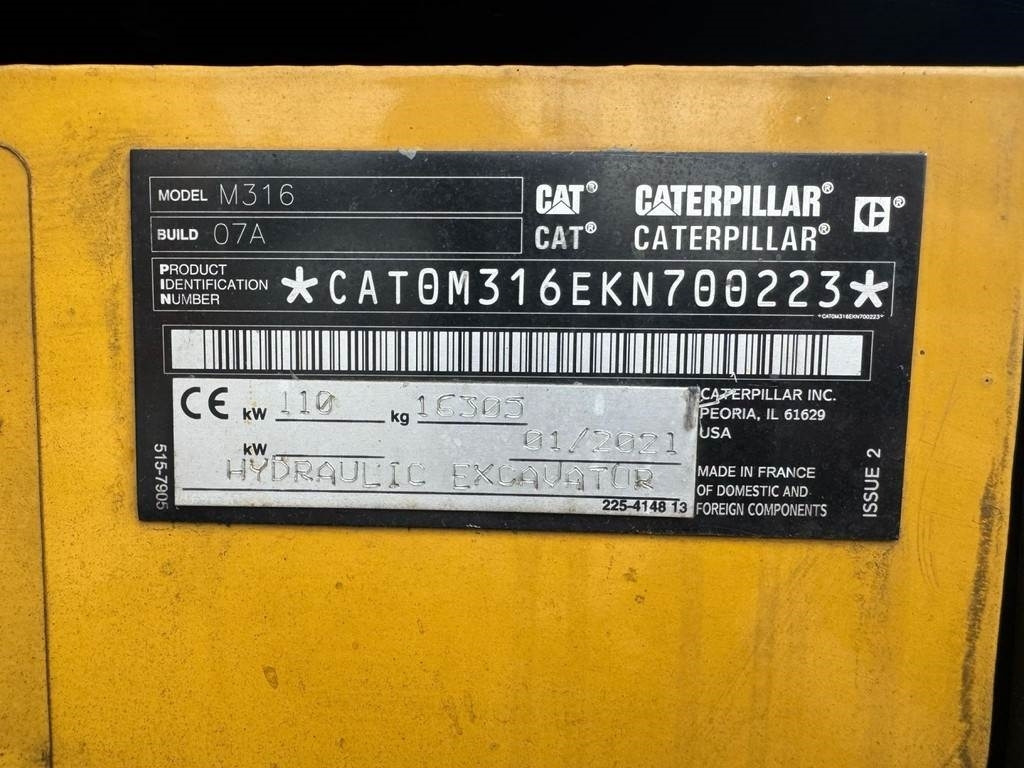 CAT M316 F - Excavator: picture 5 CAT M316 F - Excavator: picture 5