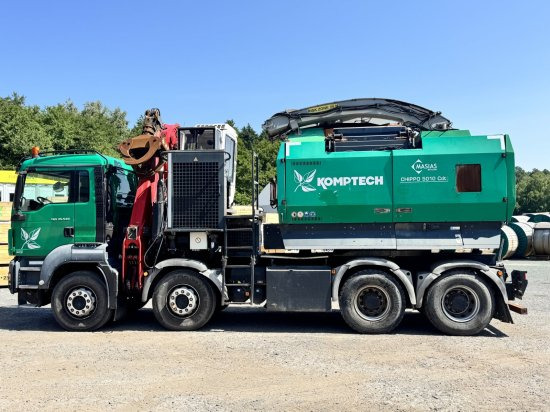 Forestry equipment, Truck MAN TGS 35.540 8x4  mit Komptech-Zusatzeinheit: picture 9