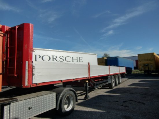 Dropside/ Flatbed semi-trailer Kögel SN24 Baustoffauflieger,Bordwände: picture 1