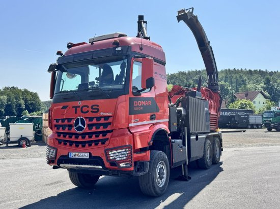Mercedes-Benz ACTROS 6x4 DONAR 5810K ? Hack-LKW / Mobilhacker | TCS Umwelttechnik - Wood chipper, Truck: picture 1 Mercedes-Benz ACTROS 6x4 DONAR 5810K ? Hack-LKW / Mobilhacker | TCS Umwelttechnik - Wood chipper, Truck: picture 1