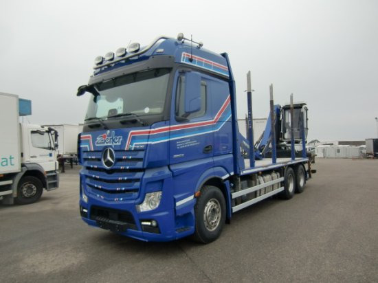 Mercedes-Benz Actros 2653 6x4 Holz Palfinger Kabinenkran - Timber truck, Crane truck: picture 1 Mercedes-Benz Actros 2653 6x4 Holz Palfinger Kabinenkran - Timber truck, Crane truck: picture 1