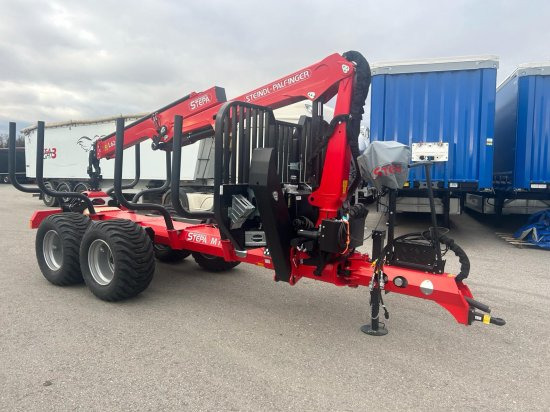 STEPA M-16 Forstanhänger mit Steindl Palfinger Forstkran L, 2-Achsig 4- Rungenpaare - Forestry trailer: picture 1 STEPA M-16 Forstanhänger mit Steindl Palfinger Forstkran L, 2-Achsig 4- Rungenpaare - Forestry trailer: picture 1