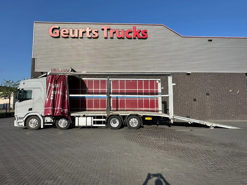Autotransporter truck Scania R540 B8X2*6LB OPRIJWAGEN MET 15 TONS LAADKLEP EN GESLOTEN HUIF MET SCHUIFZEILEN EN SCHUIFKAP: picture 17