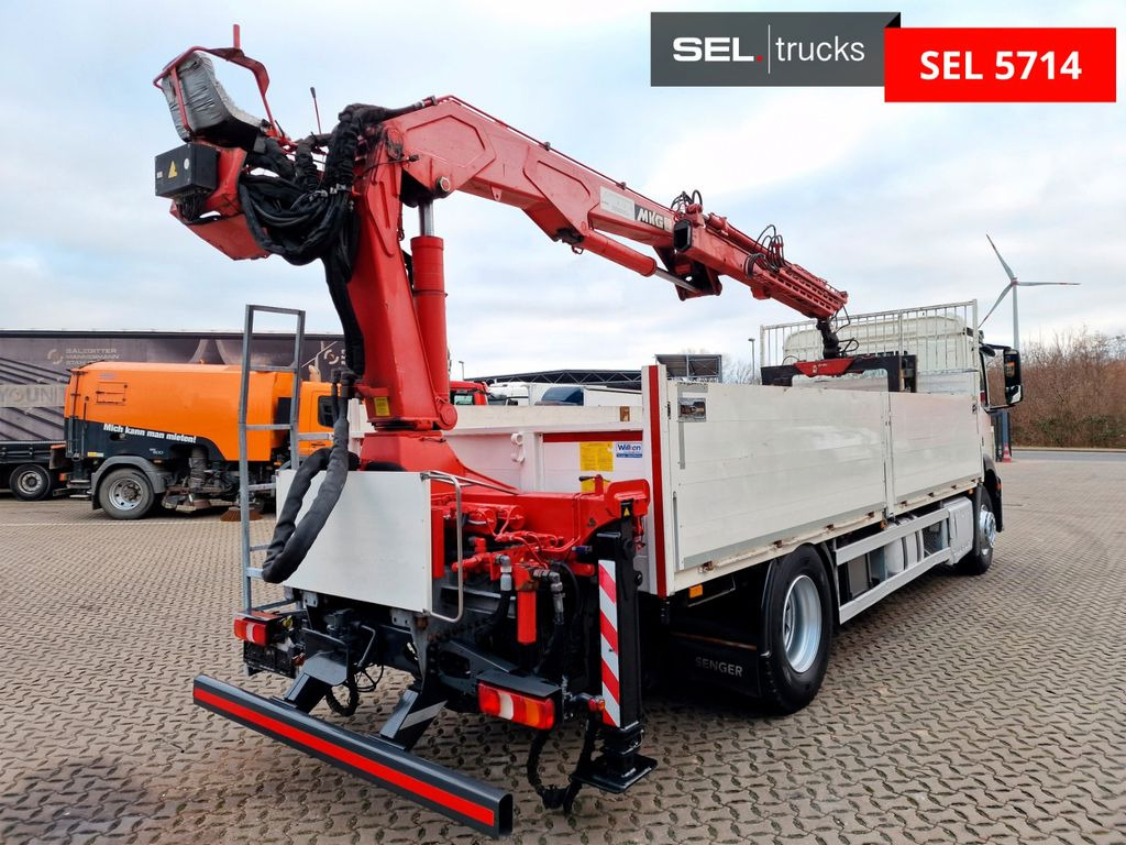Dropside/ Flatbed truck, Crane truck Mercedes-Benz Antos 1832 / MKG Kran: picture 6