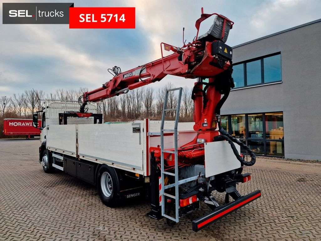 Dropside/ Flatbed truck, Crane truck Mercedes-Benz Antos 1832 / MKG Kran: picture 8