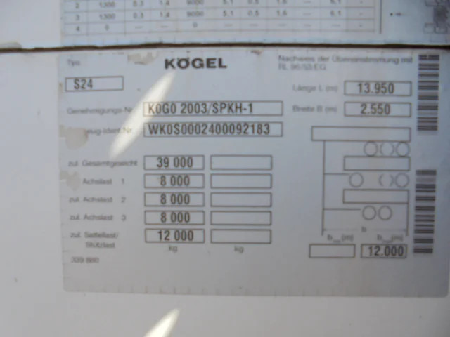 Closed box semi-trailer Kögel S***24: picture 6 Closed box semi-trailer Kögel S***24: picture 6