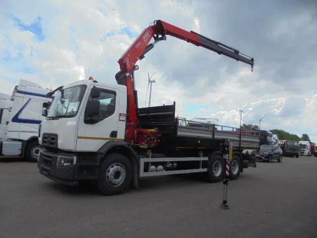 New Dropside/ Flatbed truck, Crane truck Renault 320 6X4 + FASSI F245 DEMO UNUSED: picture 8