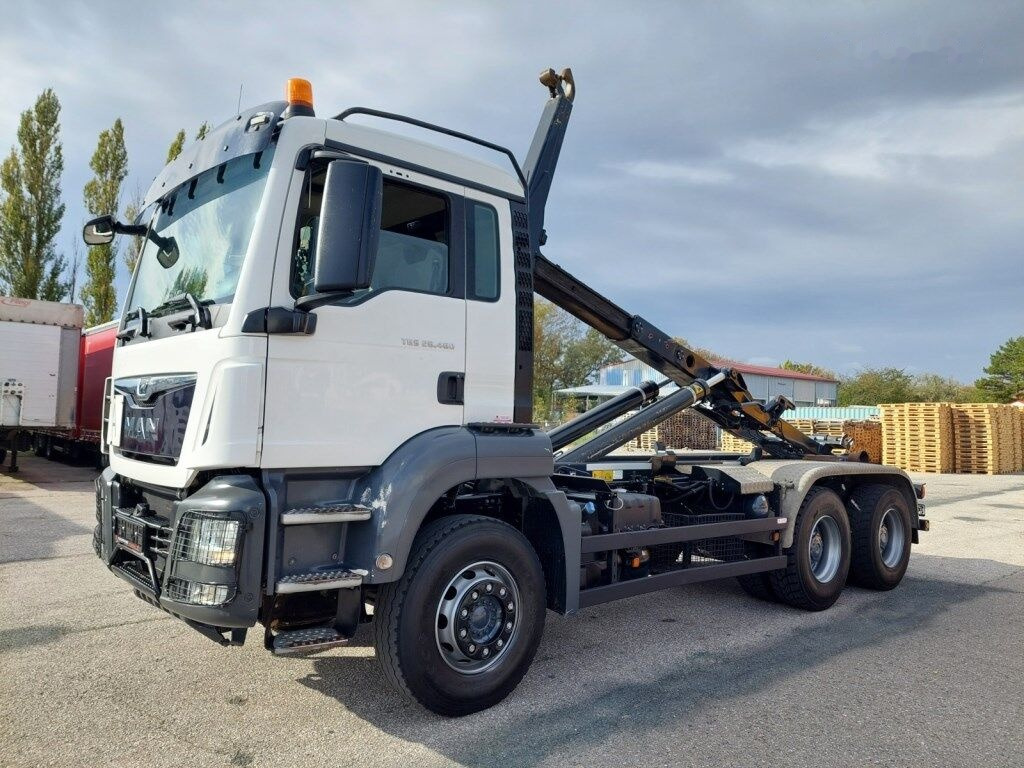 Hook lift truck MAN TGS 26.460 BL Meiller RK 20.60 6x4: picture 1