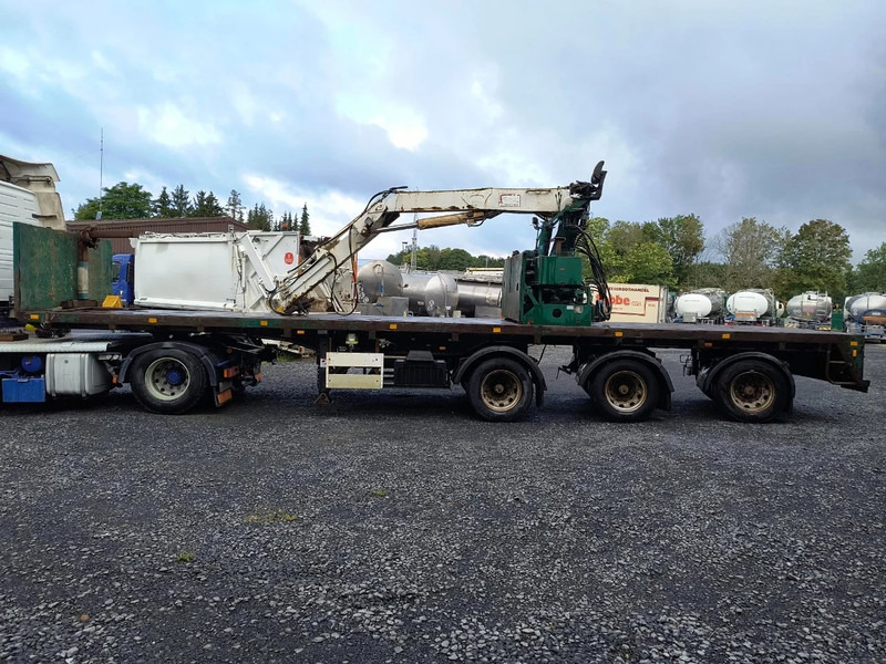 Dropside/ Flatbed semi-trailer EKW WITH FONCTIONING (!) GLIDING CRANE: picture 7