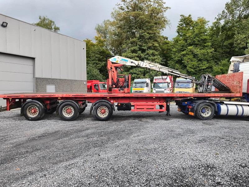Dropside/ Flatbed semi-trailer LAG 16000-R KENNIS CRANE - 2 STEERING AXLES: picture 6