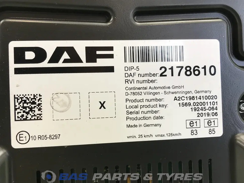 DAF CF Euro 6 Combi-Instrument DAF 2178610 - Dashboard for Truck: picture 3 DAF CF Euro 6 Combi-Instrument DAF 2178610 - Dashboard for Truck: picture 3