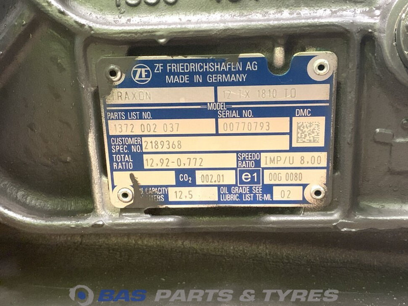 DAF XF106 DAF 12TX1810 TO TraXon Versnellingsbak 2189368 - Gearbox for Truck: picture 5 DAF XF106 DAF 12TX1810 TO TraXon Versnellingsbak 2189368 - Gearbox for Truck: picture 5