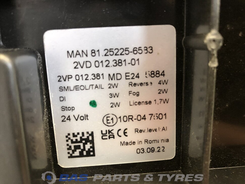 Tail light for Truck MAN Achterlicht MAN 81252256563: picture 6 Tail light for Truck MAN Achterlicht MAN 81252256563: picture 6