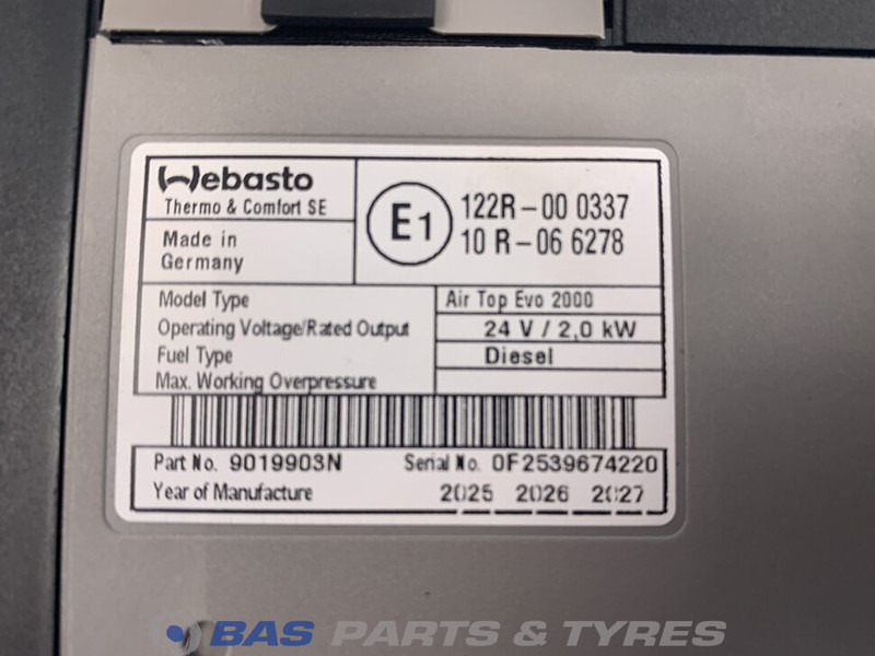 Volvo FH4 Standkachel 84025006 - Heating/ Ventilation for Truck: picture 3 Volvo FH4 Standkachel 84025006 - Heating/ Ventilation for Truck: picture 3