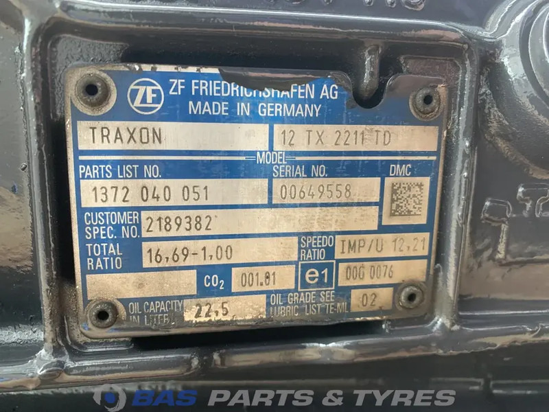 ZF XF106 DAF 12TX2211 TD TraXon Versnellingsbak 2021010R - Gearbox for Truck: picture 5 ZF XF106 DAF 12TX2211 TD TraXon Versnellingsbak 2021010R - Gearbox for Truck: picture 5