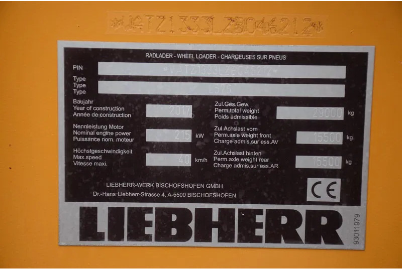Wheel loader Liebherr L576 X power -stock id93: picture 9