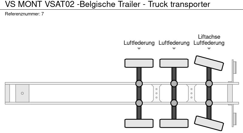 Autotransporter semi-trailer VS MONT VSAT02  -Belgische Trailer - Truck transporter: picture 15