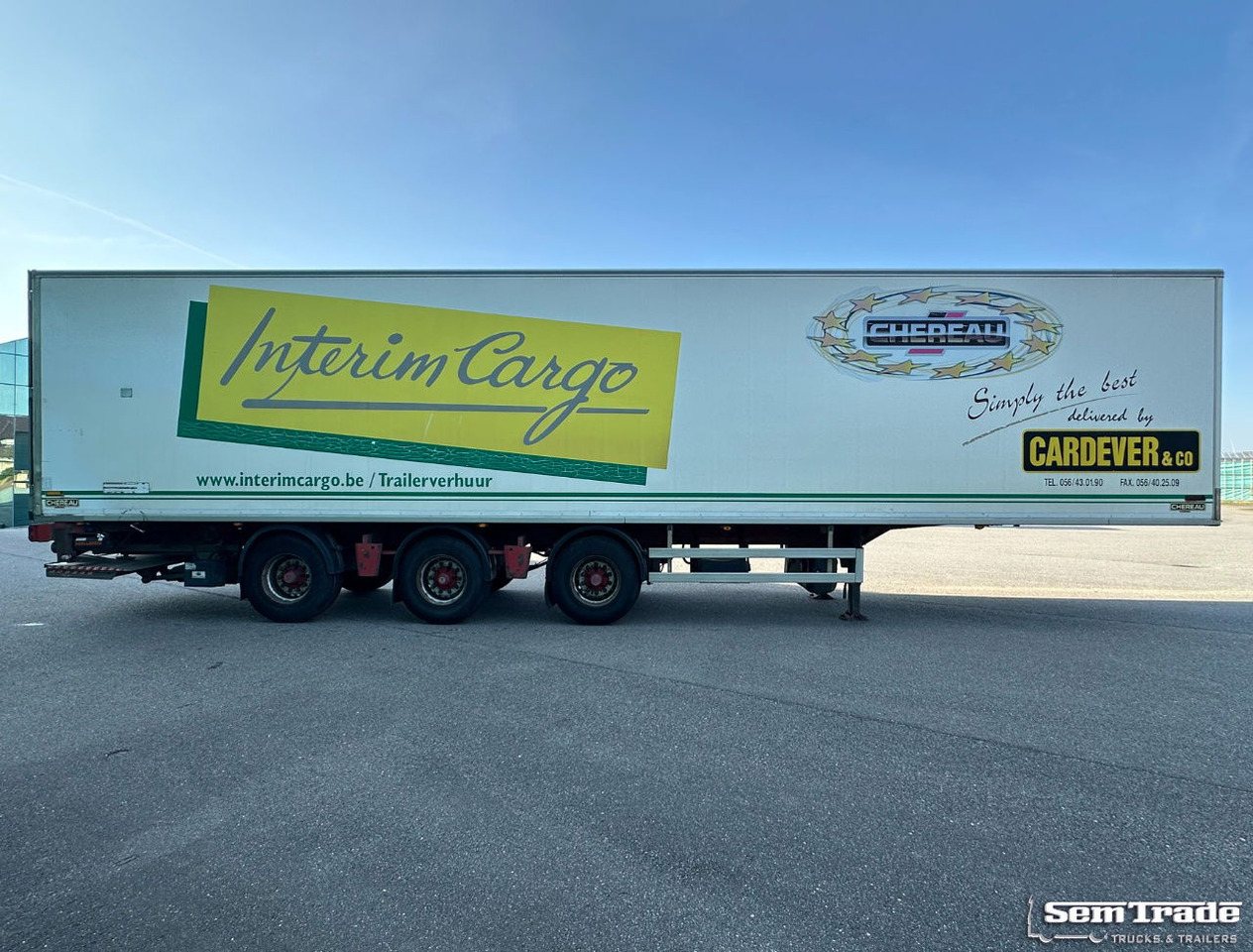 Refrigerator semi-trailer Renders Chereau Carrier Maxima 1300 Steering Axle Tail Lift Belgium Trailer: picture 6