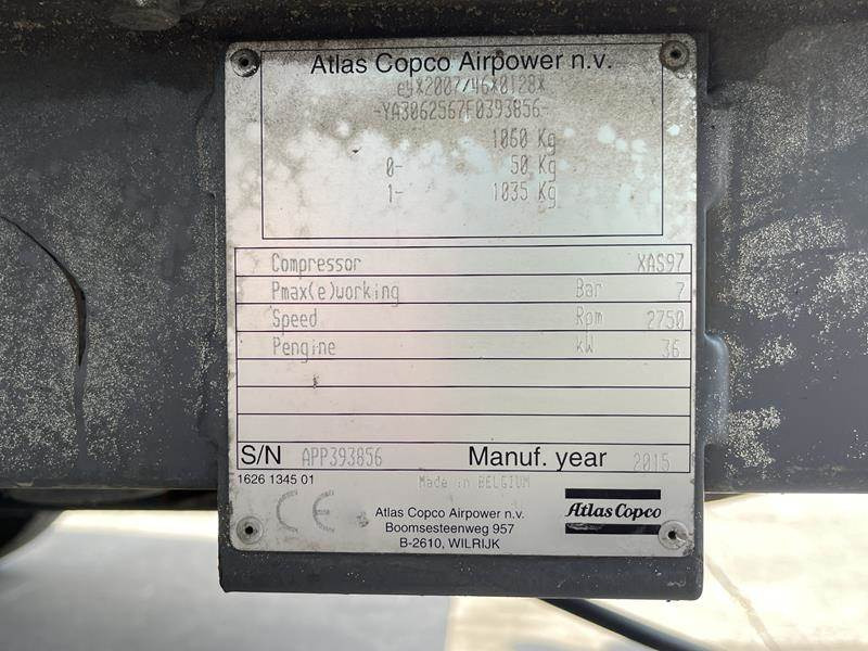 Atlas-Copco XAS 97 DD - N - Air compressor: picture 5 Atlas-Copco XAS 97 DD - N - Air compressor: picture 5