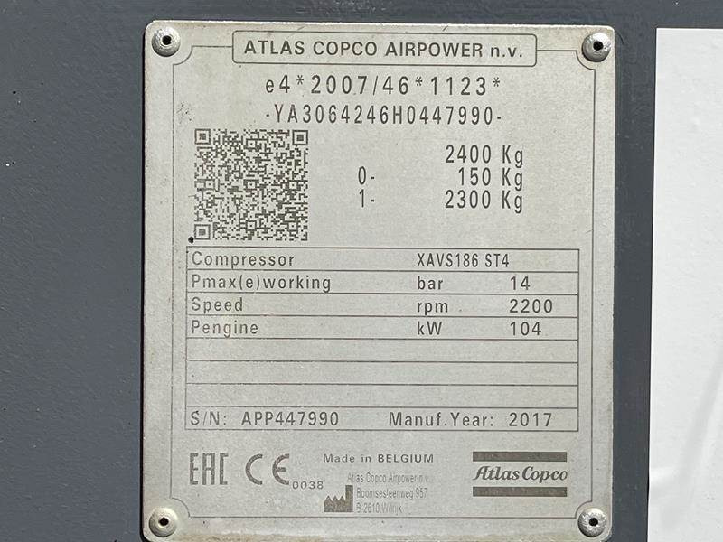 Air compressor Atlas-Copco XAVS 186 JD - N: picture 6