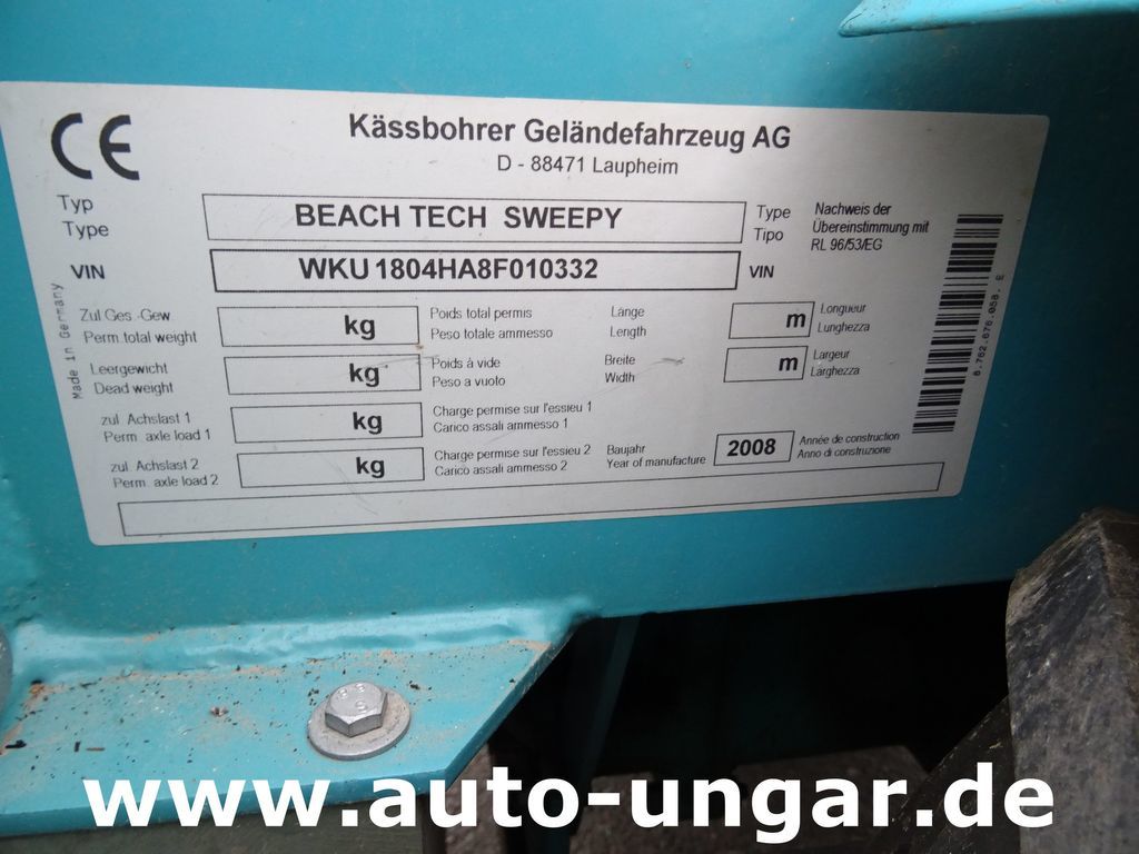 Municipal/ Special vehicle KASSBOHRER Kässbohrer BeachTech Sweepy Strandreiniger: picture 10