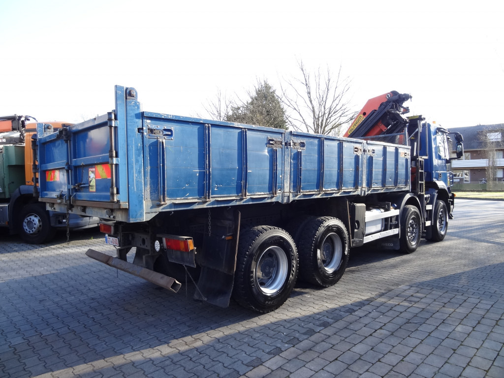 Crane truck, Tipper Iveco Trakker AD340T41 8X4 Kipper Kran Palfinger 23002: picture 9