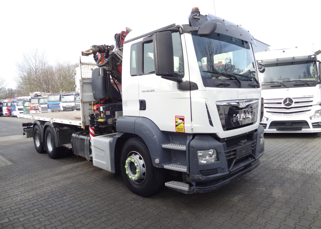 Crane truck, Dropside/ Flatbed truck MAN TGS 26.320 6X4 BB mit Kran Fassi F175: picture 9