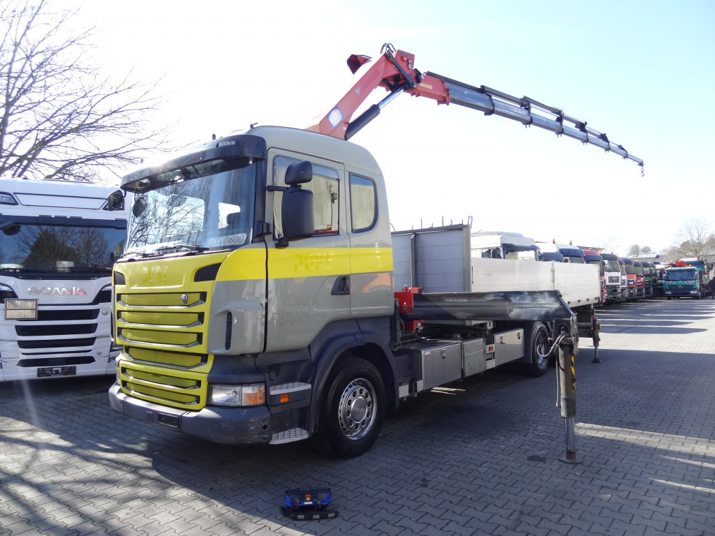 Dropside/ Flatbed truck, Crane truck Scania R440 6X2*4 Kran HMF 3000 bis 30 Meter: picture 8