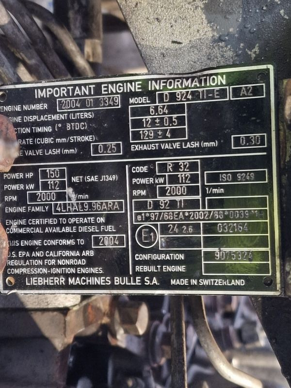 Leibherr D 924 TI-E Engine (Plant) - Engine for Construction machinery: picture 2 Leibherr D 924 TI-E Engine (Plant) - Engine for Construction machinery: picture 2